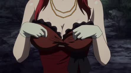 Anime Big Tits Bouncing Tits Ecchi Jiggling Redhead Topless clip
