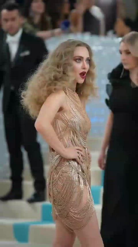 amanda seyfried celebrity curly hair grabbing public see through clothing clip