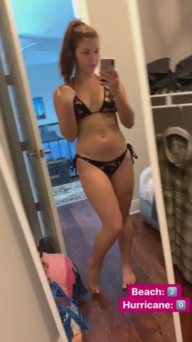 18 Years Old Ass Bikini Gamer Girl Non-nude Tease Teen Tits White Girl clip