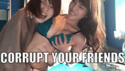 Asian Caption Clit Rubbing Exhibitionism Groping Lesbian clip