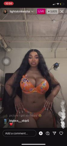 Big Tits Bra Cleavage Cute Dancing Ebony Lingerie Panties clip