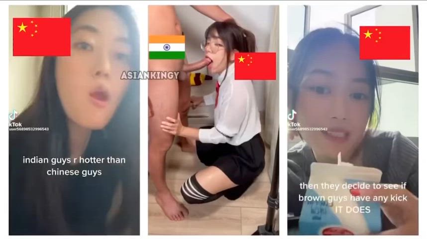 Chinese women all over TikTok expressing their lust for Desi cock