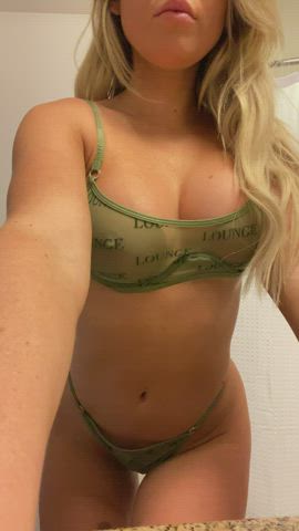 Green lingerie titty drop