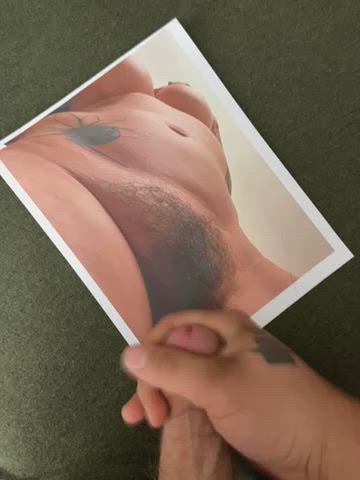 Cumshot Hairy Pussy Tribute clip