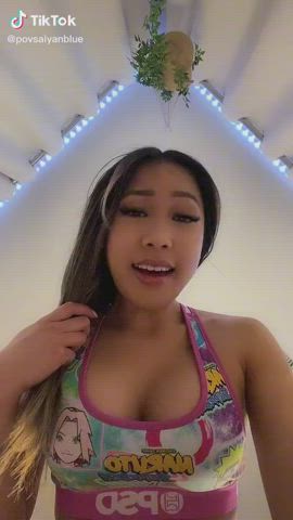 Asian Ass Cleavage Face Sitting Shorts Tease TikTok clip