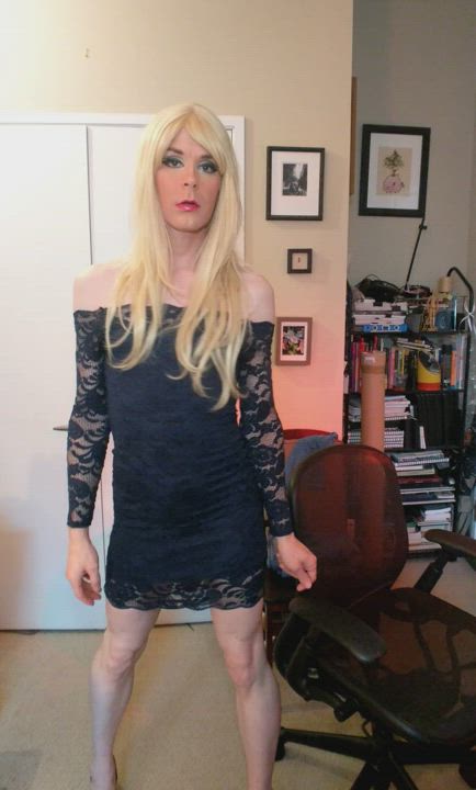 blonde crossdressing sissy clip