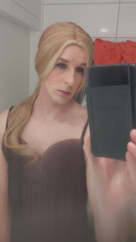 blonde crossdressing girl dick trans clip