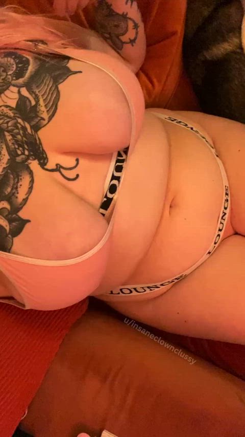 bbw big tits chubby curvy feedee onlyfans tattoo tattooed belly clip