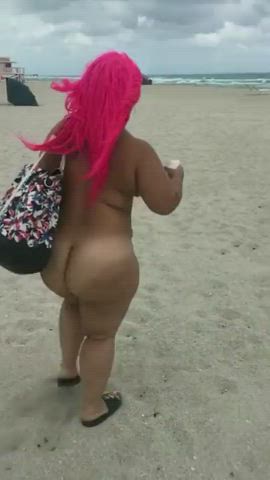 Pinky on the beach