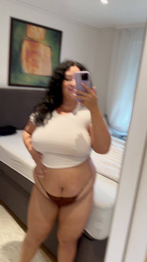 bbw chubby saggy tits clip