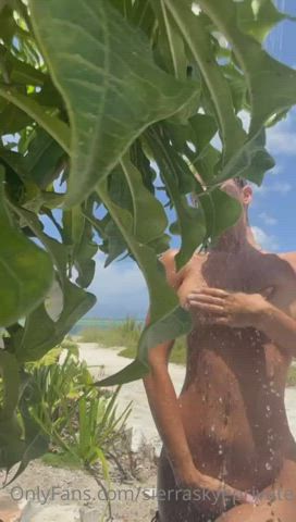 bikini boobs shower tits clip
