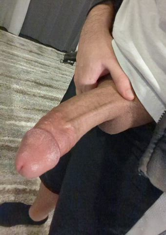 Teasing and stroking my thick cock on a horny Tuesday night