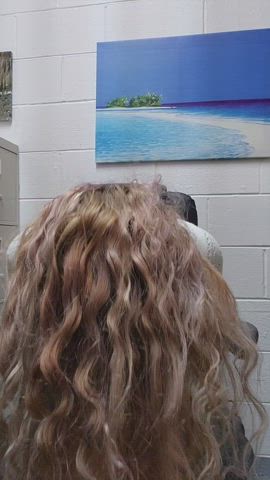 curly hair fetish long hair clip