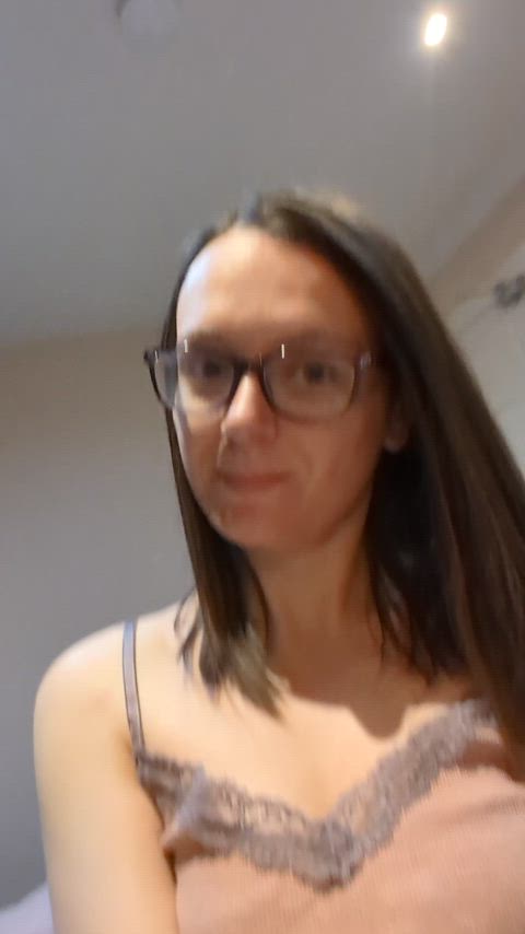 amateur brunette cute homemade lingerie natural tits onlyfans petite solo tease girls-with-glasses