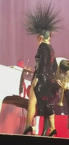 ass celebrity flashing jiggling lady gaga legs panties thong clip