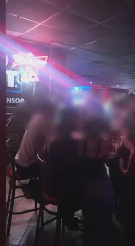 Flashing in my local bar. Free drinks for me!