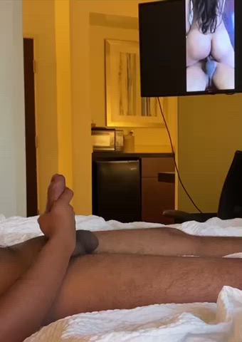 Cumming while watching p*rn on big screen.. ever tried ? .!.