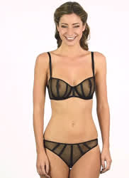 Bra Eye Contact Lingerie Model Panties See Through Clothing Smile Underwear clip