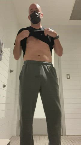 [46] stripping for Reddit is the sole purpose of private restrooms at the gym, right?