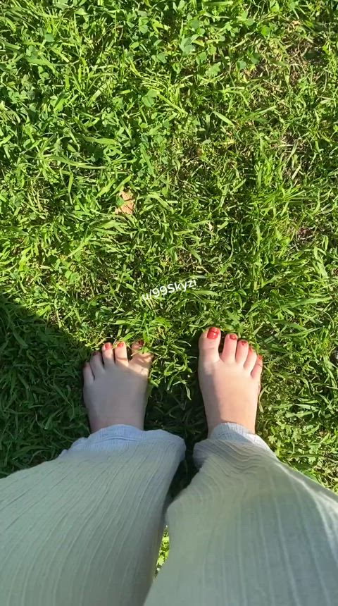 I absolutely love the pleasure of the grass caressing my toes every morning 😌