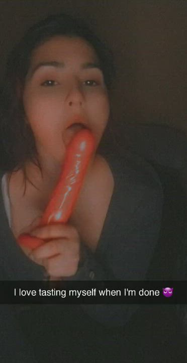 Dildo Licking Sucking clip