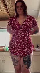 Chubby Curvy Dress Flashing clip