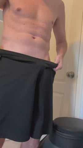 (42) clothes come off first when work ends.