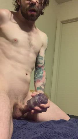big dick cum cumshot fleshlight male masturbation masturbating thick cock toy clip