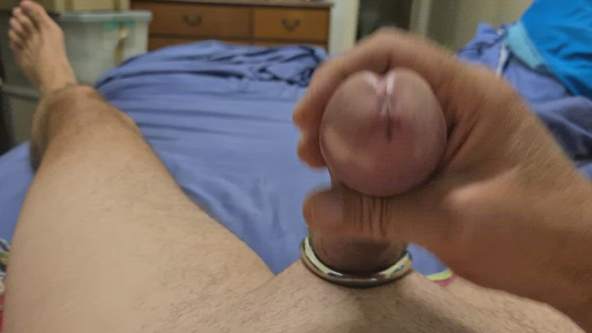 Australian Big Dick Cock Cock Ring Cum Cumshot Jerk Off Masturbating clip