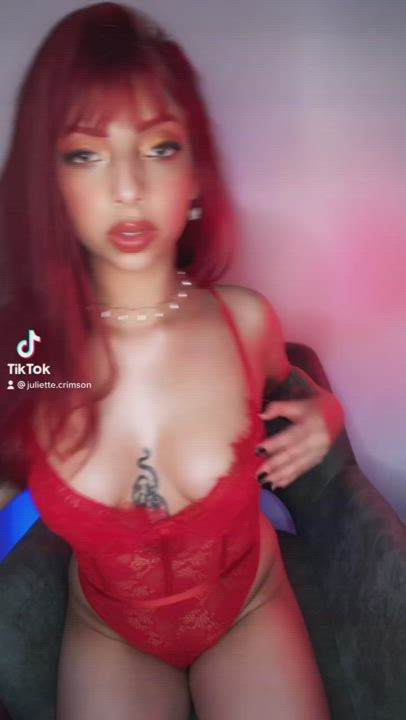 Amateur Camgirl Cute Latina Lingerie Natural Tits OnlyFans Redhead TikTok Tiny clip