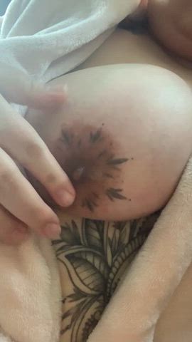 nipple play tattoo tits clip