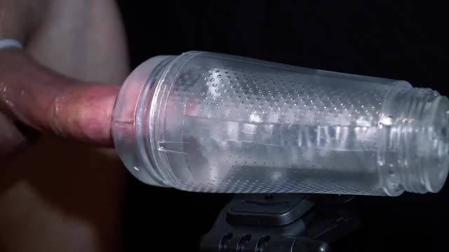 Cock milking hard cock with fleshlight