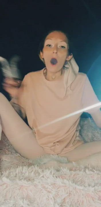 Blonde OnlyFans Pale Smoking Tights clip