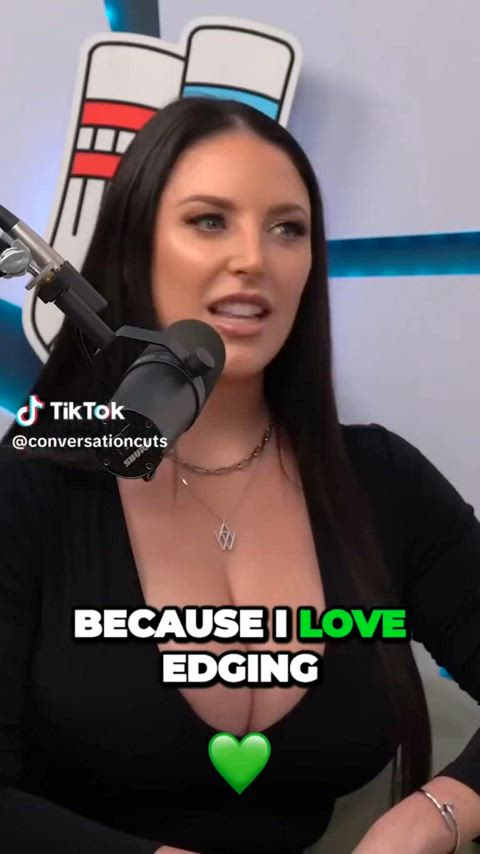 When Angela White says the magic words that she loves to edge and she loves gooning!