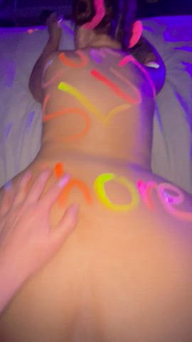 Black lights neon paint and a creampie! What a Birthday celebration!