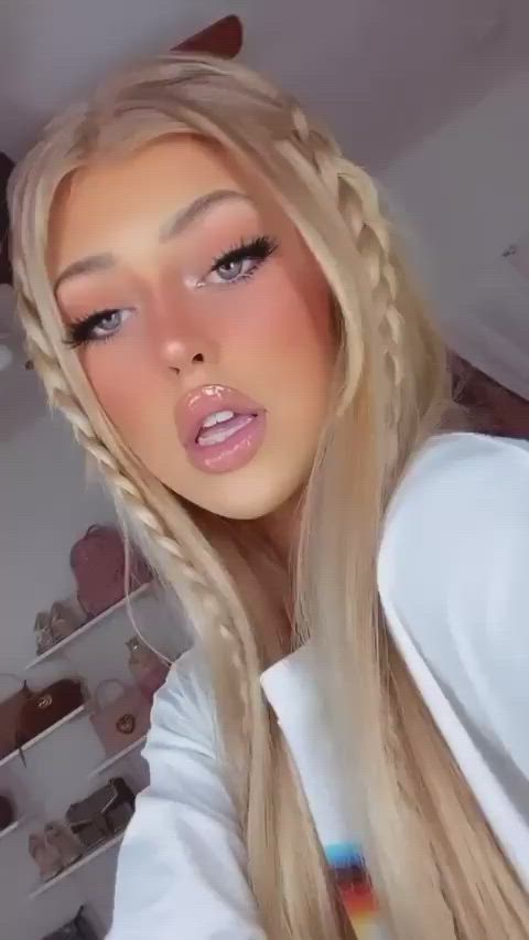 blonde cute lipstick lipstick fetish makeup sexy clip