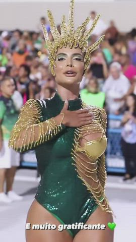 brazilian brunette celebrity costume dancing heels thick clip