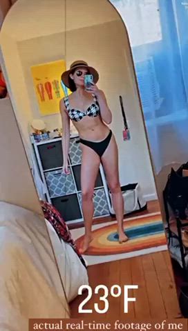 Leslie Blake Walker bikini selfie