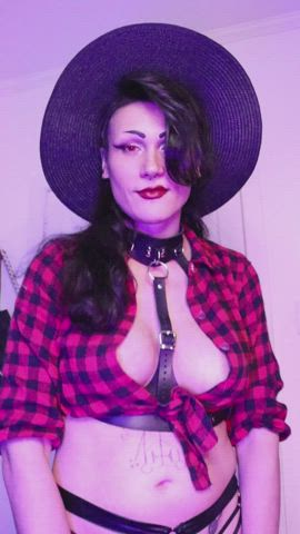 asmr dominatrix goth leash leather nipple piercing pov petplay trans trans woman