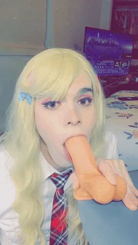 Dildo Schoolgirl Sissy clip