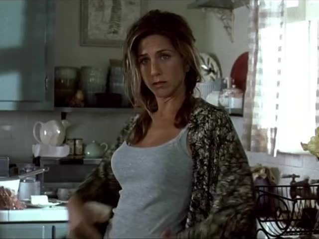 Bruce Almighty - Jennifer Aniston showing her cleavage