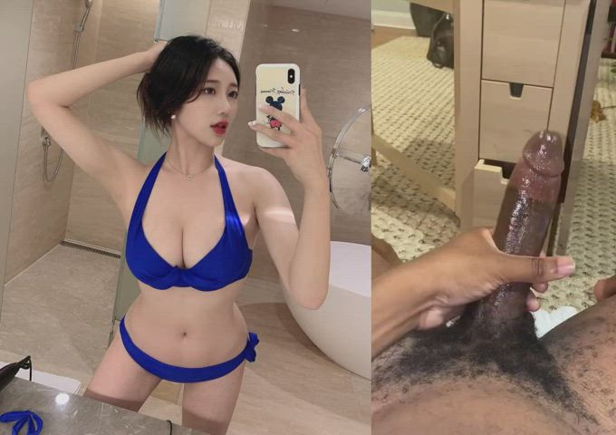 Asian BBC BabeCock Bikini Cock Milking Cum Korean Monster Cock clip