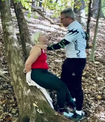 Daily Blowjob 2/25/2022 Tied up forced BJ in the woods