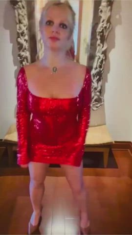 Britney Spears little red dress