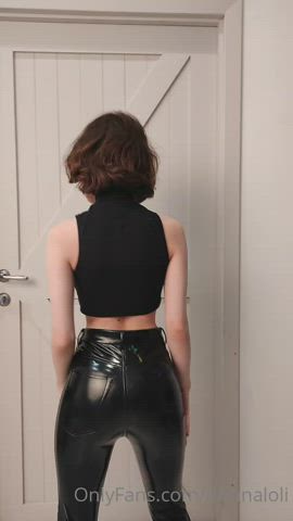 ass brunette pants clip