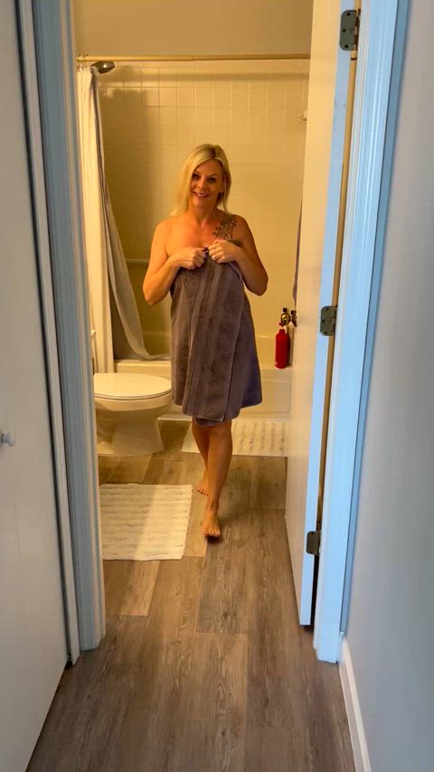 Hubby caught me coming out of the shower