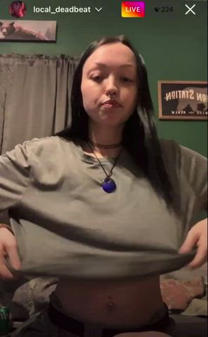 pierced teen tits titty drop clip