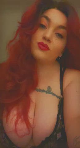 big tits curly hair curvy goth redhead sp00kytitties goth-girls clip