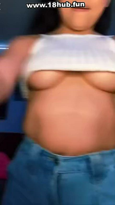 big ass big tits boobs brunette hotwife naked sex tiktok clip