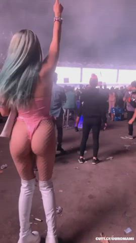 Ass Blonde Dancing Festival Petite Pretty Public Teen Thong Porn GIF by duromami